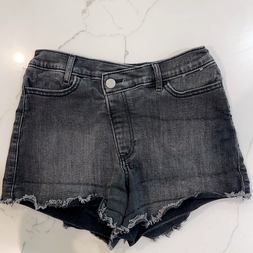 Abercrombie Kids Black Shorts Distressed Style